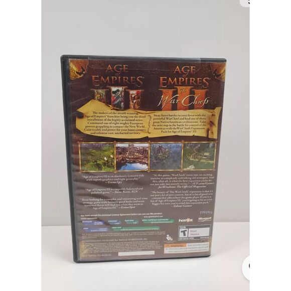 Age Of Empires 3 Gold Edition with warchiefs PC Game Windows PG 4 Discs and keys - Picture 3 of 6
